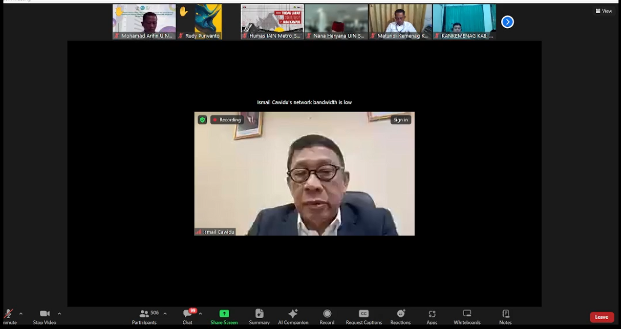 stafsus meneg Ismail Cawindu