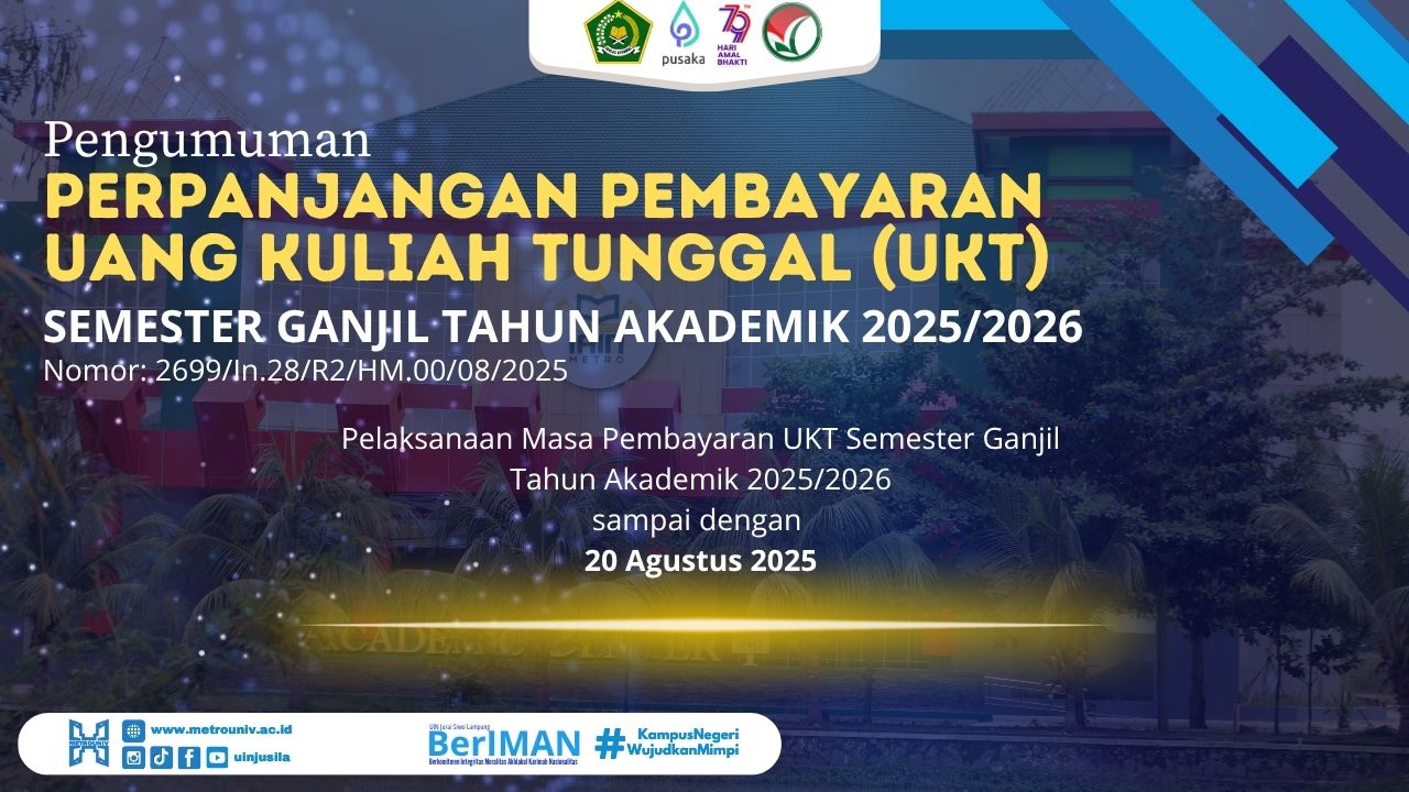 Perpanjangan UKT Semetr Ganjil TA 2025-2026
